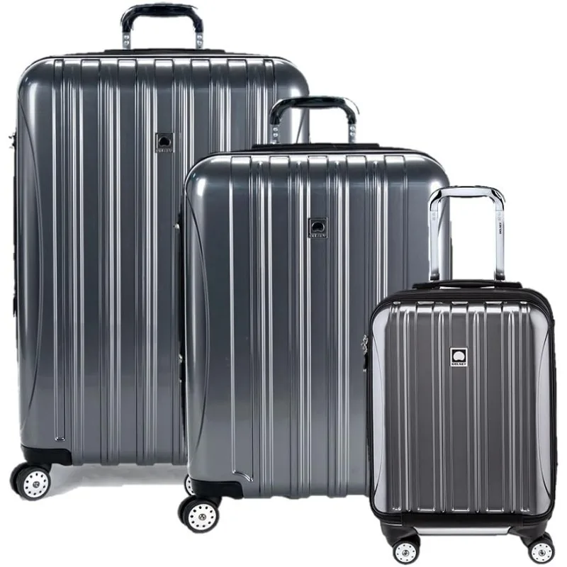 

DELSEY Paris Helium Aero Hardside Expandable Luggage with Spinner Wheels, Titanium, 3-Piece Luggage Sets