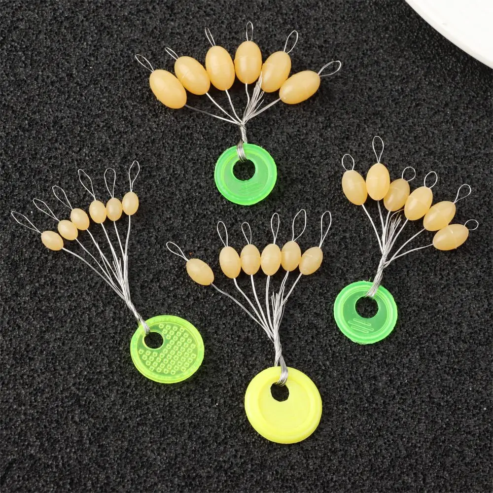 60 stücke (10 Gruppen) vislijn 6-20 # Karpfen schnur Stopper leuchtende Raum bohnen Angel zubehör Gummi Float Wels Flotador – Detail 6