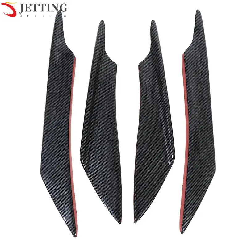 

4Pcs Carbon Fiber Car Bumper Fin Canard Splitter Diffuser Spoiler Air knife
