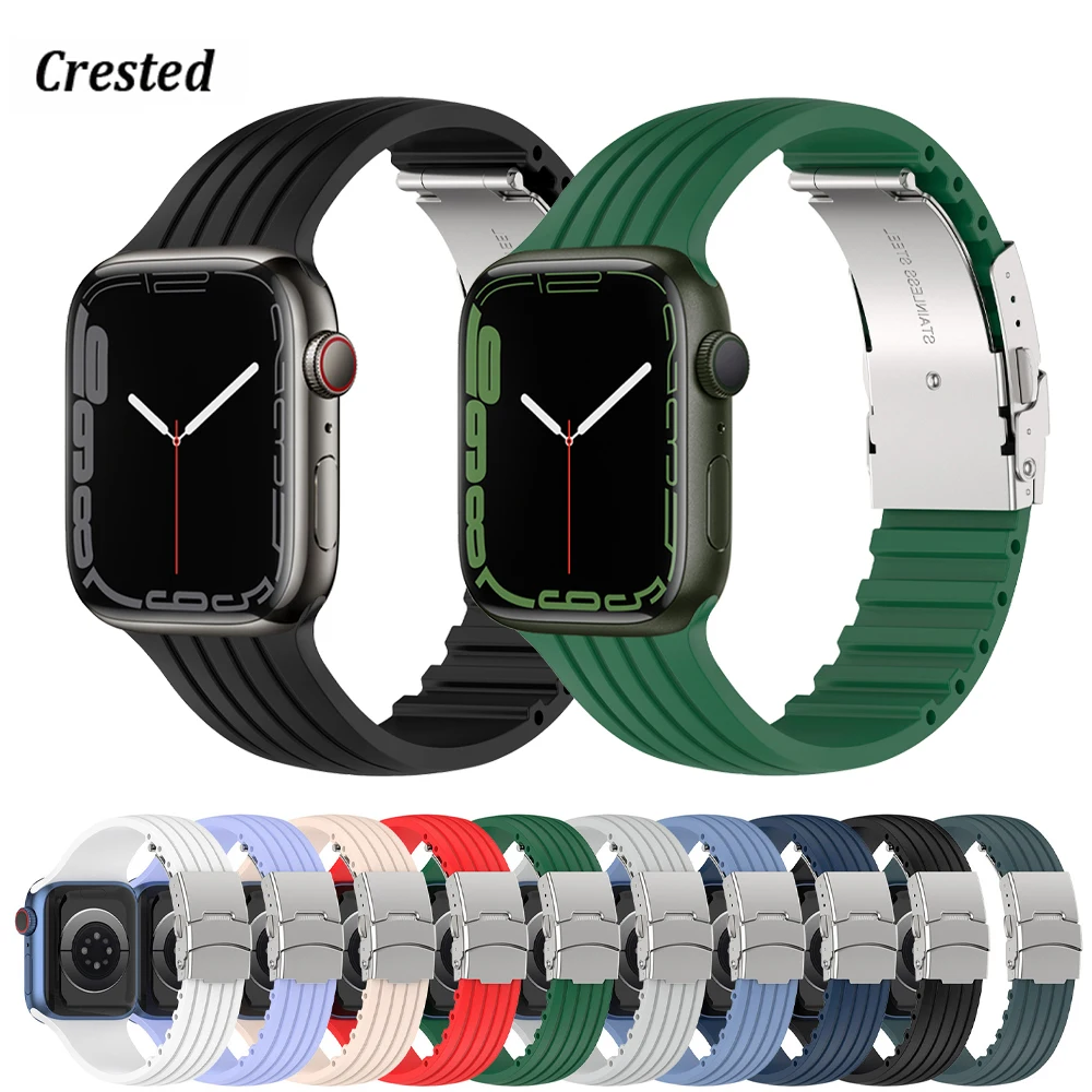 Cinturino In Silicone Per Cinturino Apple Watch 44Mm 40Mm 45Mm 41Mm 49Mm 38Mm Bracciale Iwatch Ultra 7 6 Se Correa Apple Watch Series 8 45Mm