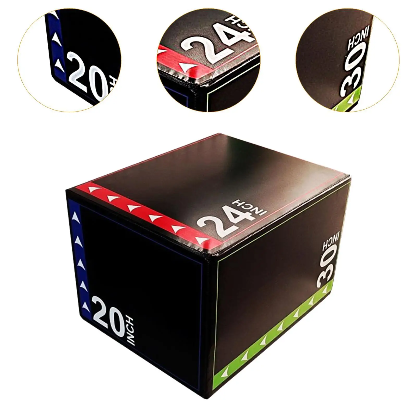 Jump Box Heavy Duty Platform and Jumping Agility Box Anti Slip Fitness 3 in 1 Plyo Box for Jumping Lunges Dips Skipping Workout