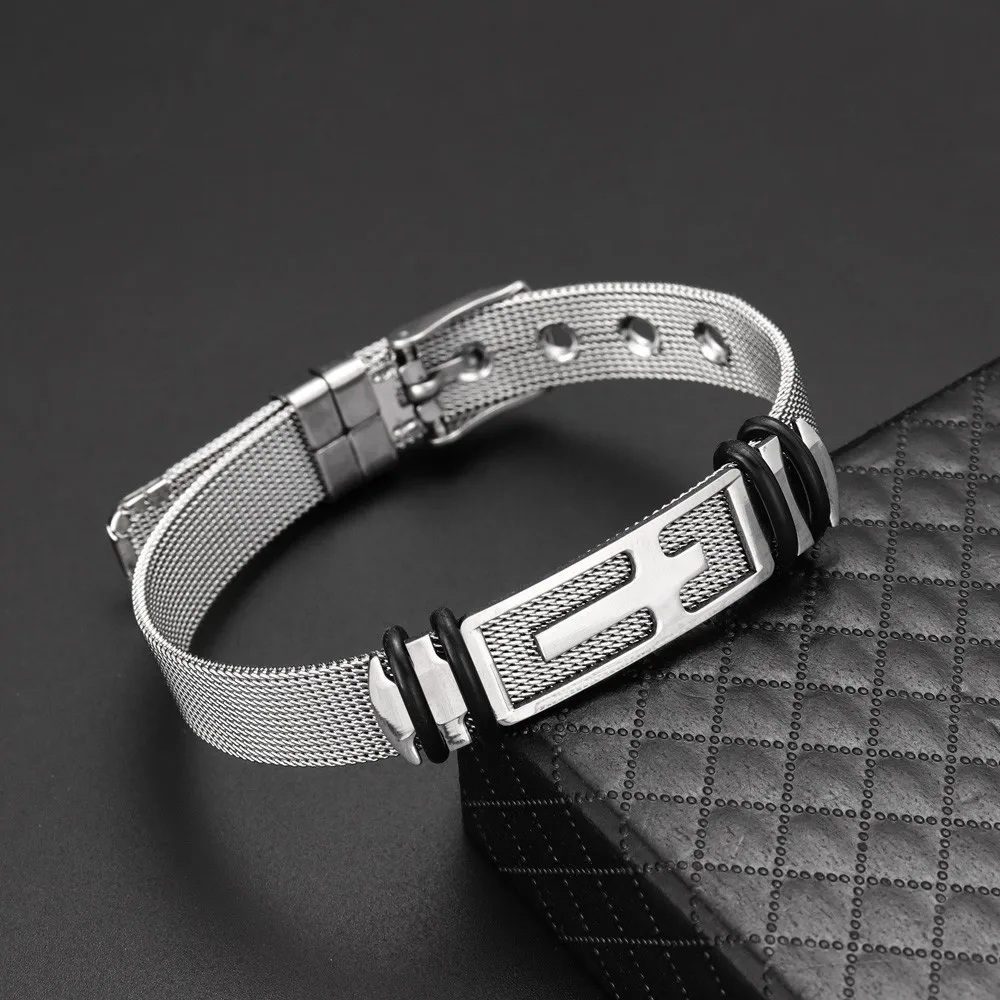 Christian Cross Adjustable Titanium Steel Men's Bracelet Fashion Metal Religious Accessories Party Jewelry