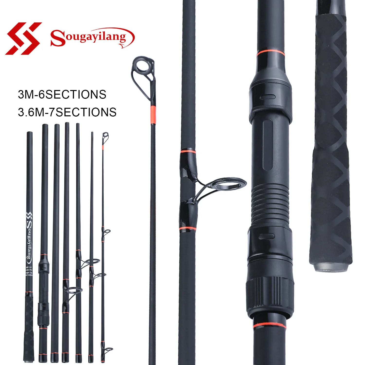 Sougayilang 106cm (40 inch Carp Fishing Net, Fishing Net, 2m Carbon