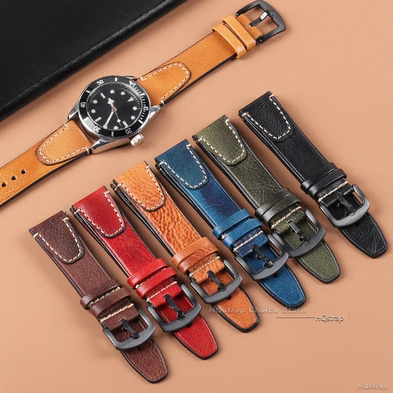 Universal Leather Quick Release Watch Band - Stylish Replacement Strap