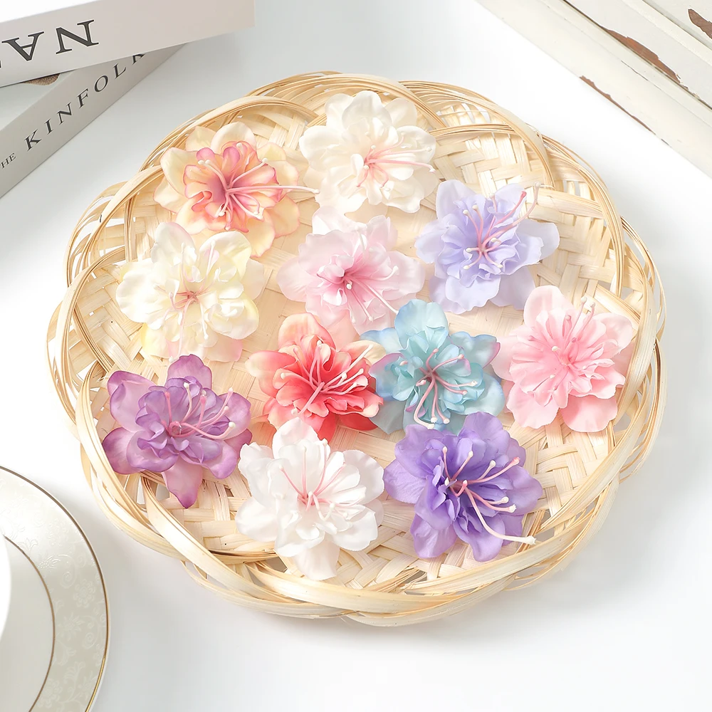 10 Stück künstliche Blumen, 5 cm, künstliche Blumen, Kopf für Heimdekoration, Hochzeitsdekoration, DIY, Braut, Haarkranz, Basteln, Geschenke, Zubehör – Detail 21