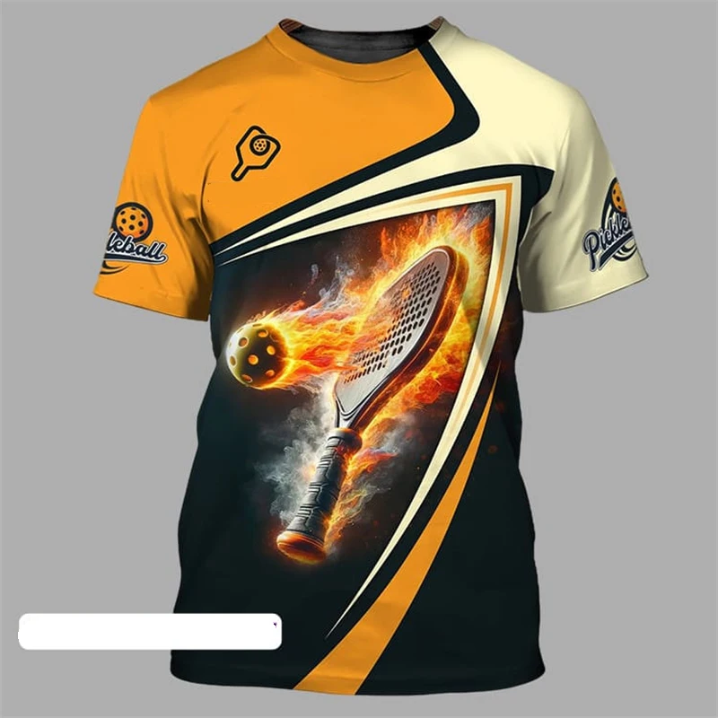 T-shirt Pickleball Sport di squadra per uomo Abbigliamento O Collo T-shirt a maniche corte Cool Fashion Pattern Design Trend Outdoor Tee Top - immagine 2