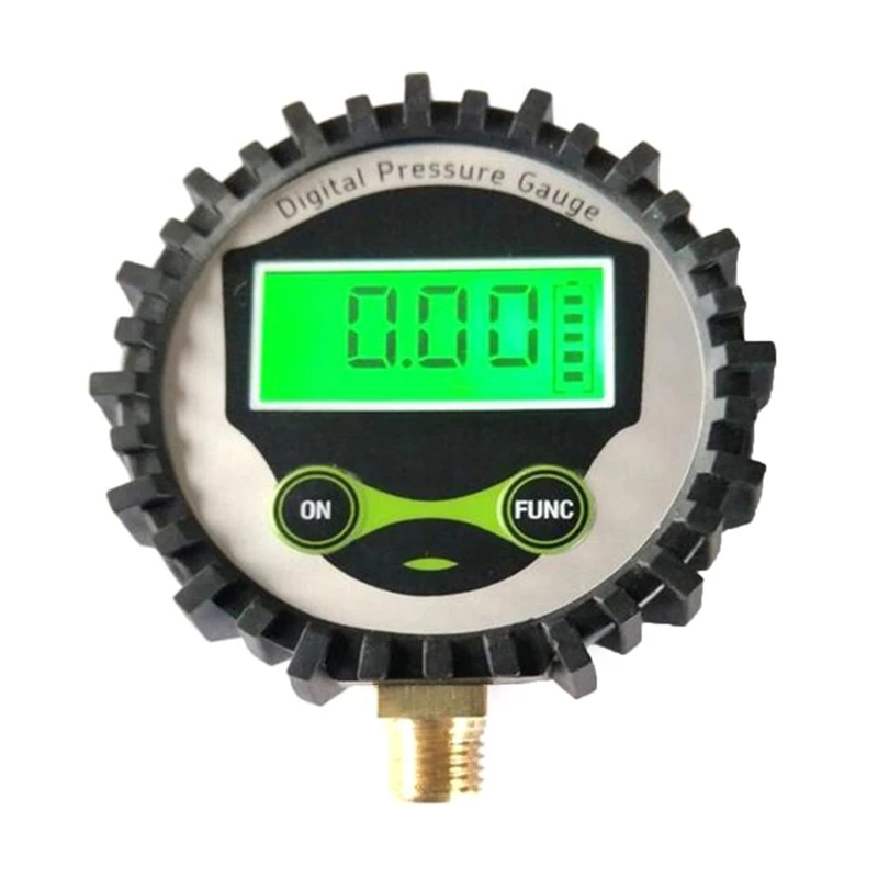 Digital Manometer High Pressure Gauge with G1/G1/2 Bottom Connector & Rubber Protector 0-250psi Resolution 0.1psi
