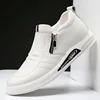 Business Men's Leather Shoes  Fashion Man Dress Shoes Autumn ZIP Man's Sneakes  2023 New Lightweight Flat  Male Casual Loafers 3