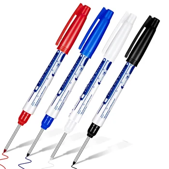4 Pcs pennarelli a portata profonda pennarello a naso lungo pennarello a foro profondo impermeabile 30 mm Reach pennarelli permanenti, 4 colori