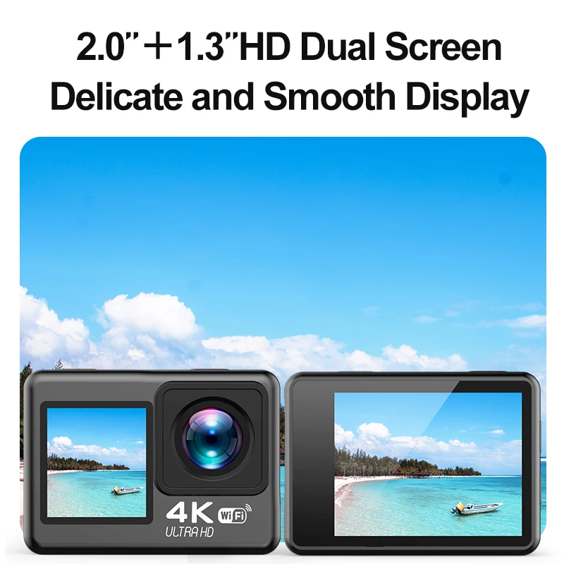 V8 Remote Control Action Camera Ultra HD 4K/30fps 24MP WiFi 2" IPS170D Underwater 30M Waterproof Vedio Go Sport Pro Anti-Shake action camera