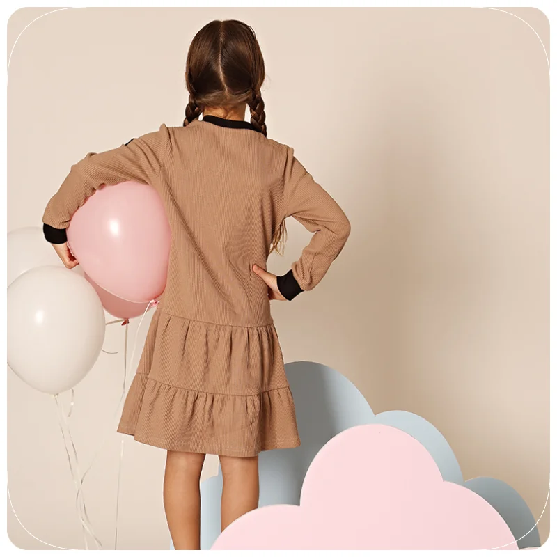 AA SS25 - Children Leather Pocket Ribbed Collection in 2 Colors with Dress Baby Romper Tee Shirt for Girls and Boys Summer Suits – Detail 7