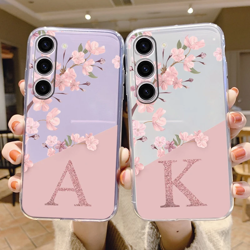 Elegant Pink Floral Clear Soft TPU Phone Case Cover - Stylish and Durable Protection