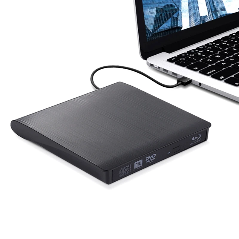 노트북용 초박형 외장 USB 3.0 블루레이 버너, BD-RE CD/DVD RW 버너, 3D 4K 블루레이 디스크 재생 가능