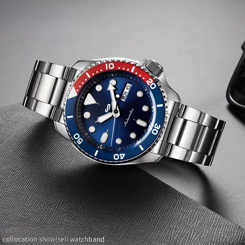 Corrente Relógio Masculino para Seiko n. ° Srpd63k1 Srpb41j1 Verde Água Fantasma Casio Mdv106 Pulseira de Relógio Aço Inoxidável 20 22 mm