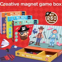 Mideer Wooden Magnetic traffic geometric Activities Dressing Puzzles Game Set Fun Reusable Stickers Kids Educational Toys 2