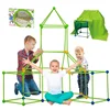 Kids Diy Construction Fort Building Kit 3D Play Tent House Sticks Design Building Blocks Tools Assemble Toys Children Gifts 1