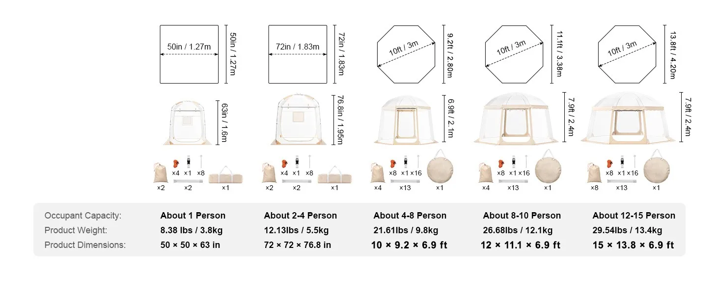 Bubble Tent Pop-Up Weatherproof Sports 50 2