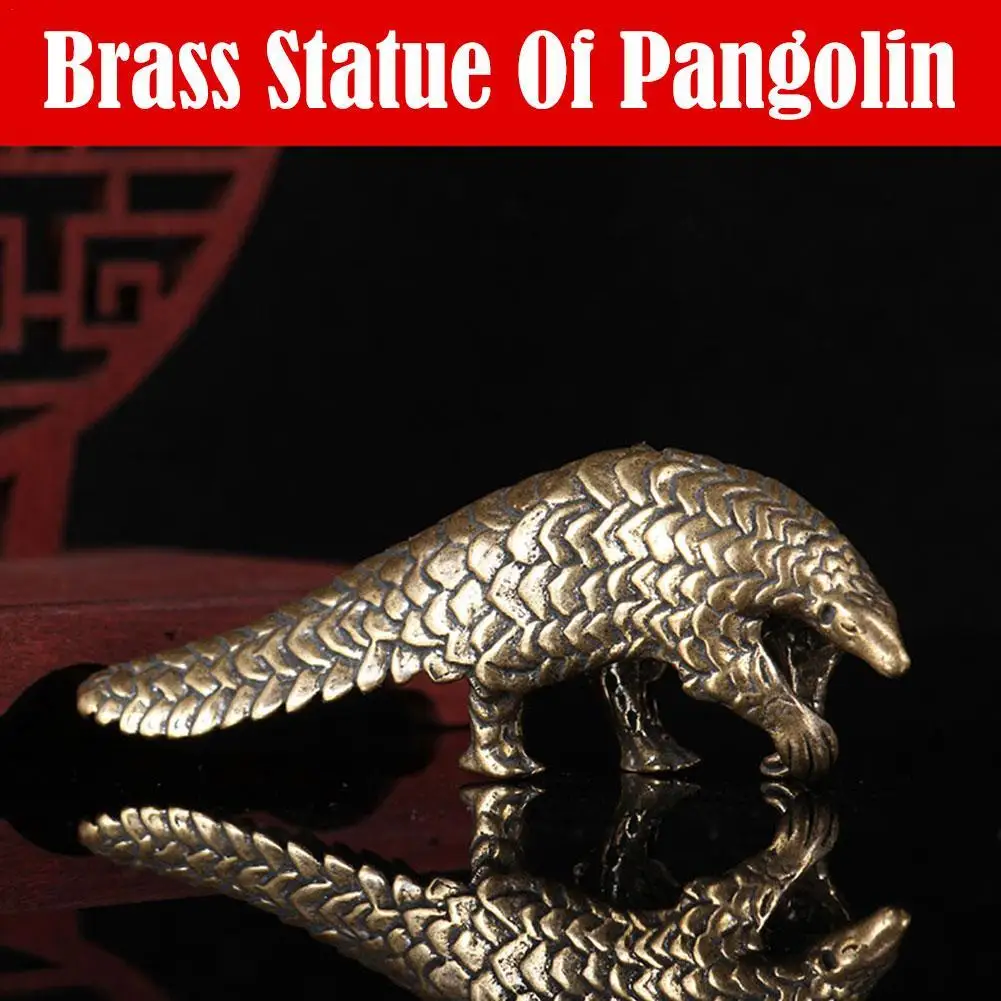 

Латунные фигурки панголин, миниатюры, винтажная Тяжелая статуя животного, аксессуары для украшения дома, настольное украшение, поделки, подарки