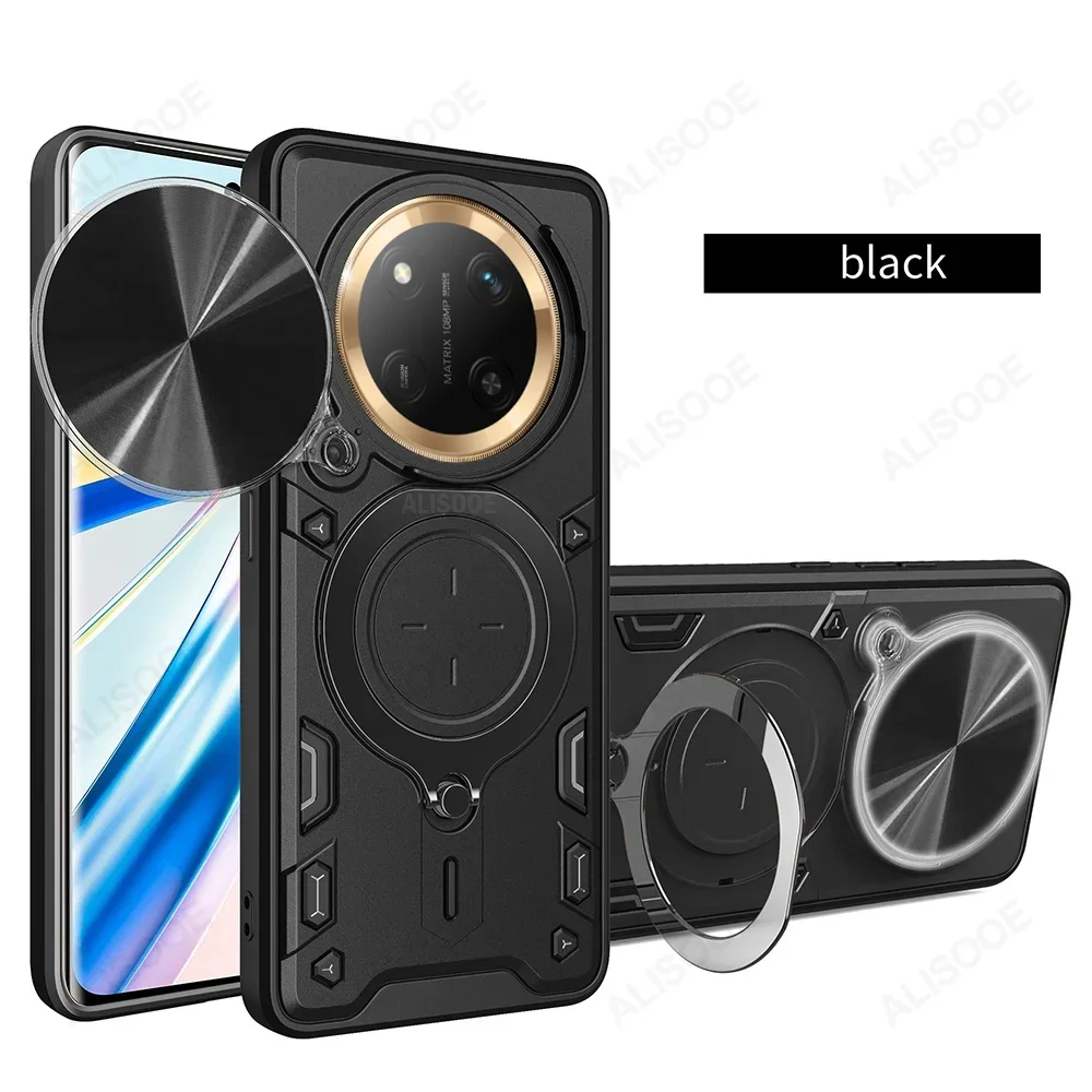 Durable Shockproof Armor Case with Slide Camera Cover and Ring Stand