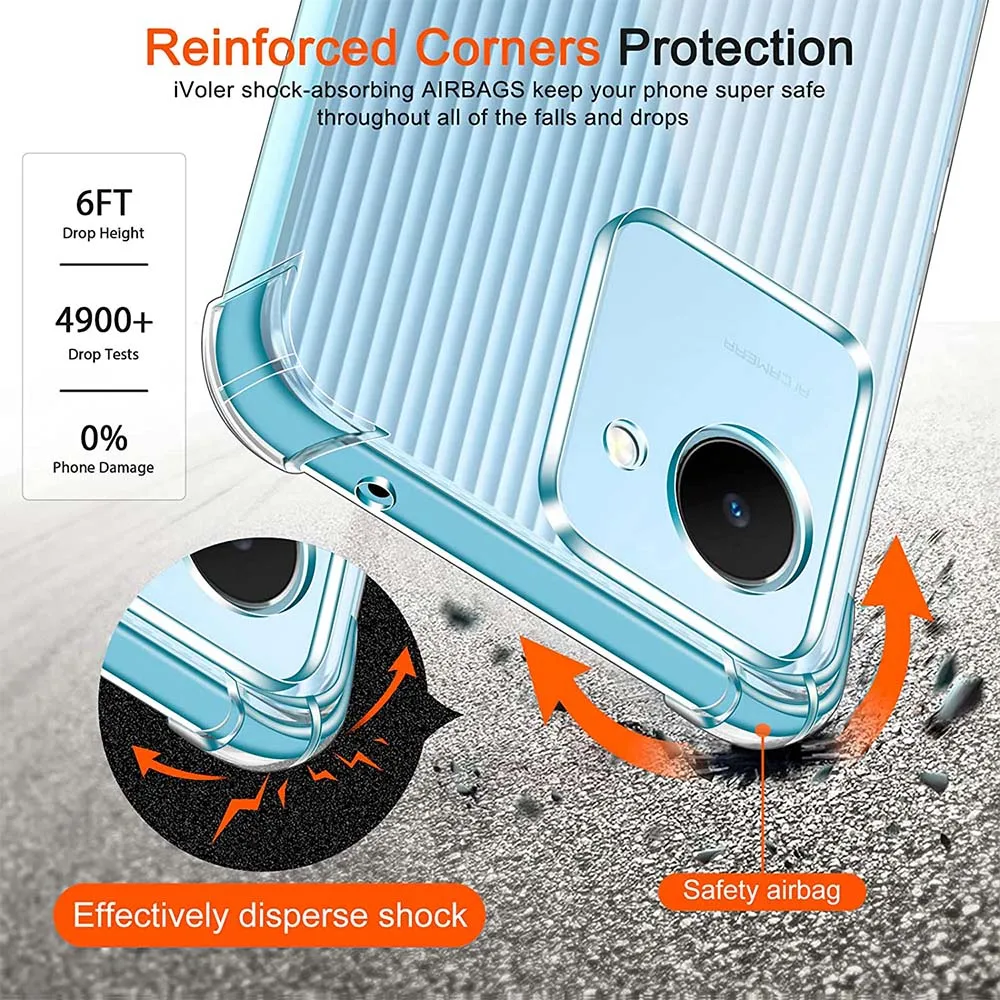 Reinforced corners protection, Safety airbag and Shock proof 