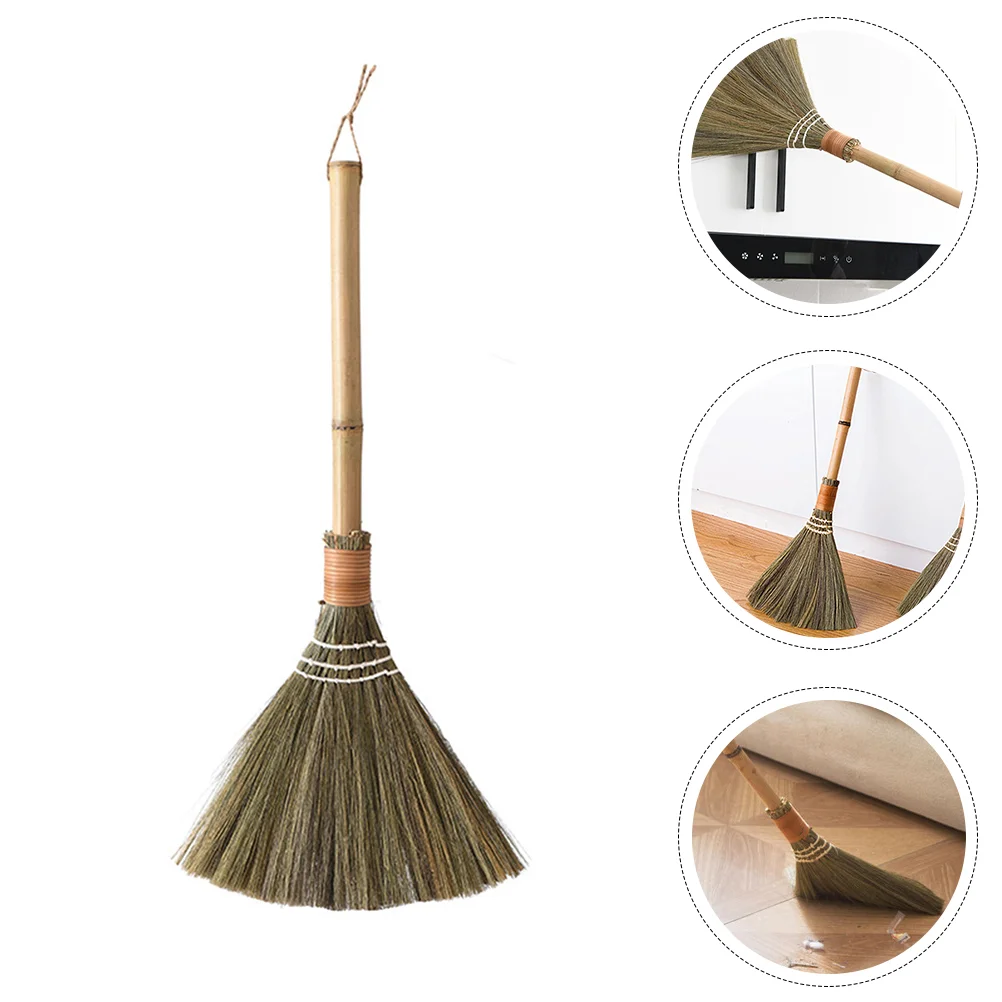 

Natural Whisk Sweeping Hand Handle Broom Vietnamese Broom Straw Soft Broom Asian Thai Duster Broomstick Braided Small Broom