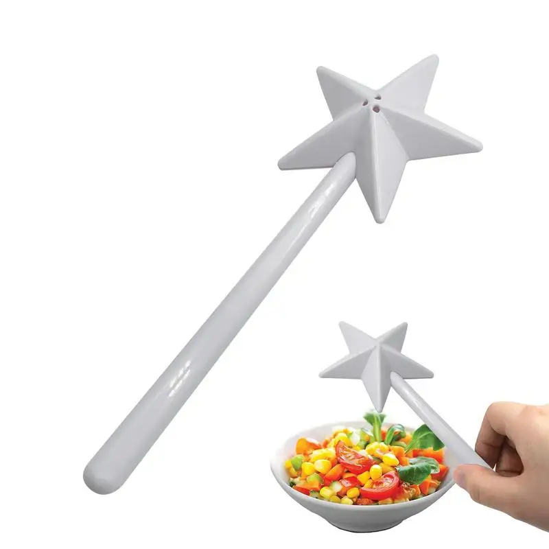 New Portable Salt Pepper Shakers Refillable Magical Star Wand Spice Dispenser Seasoning Shaker Set Kitchen & Dining BBQ Supplies