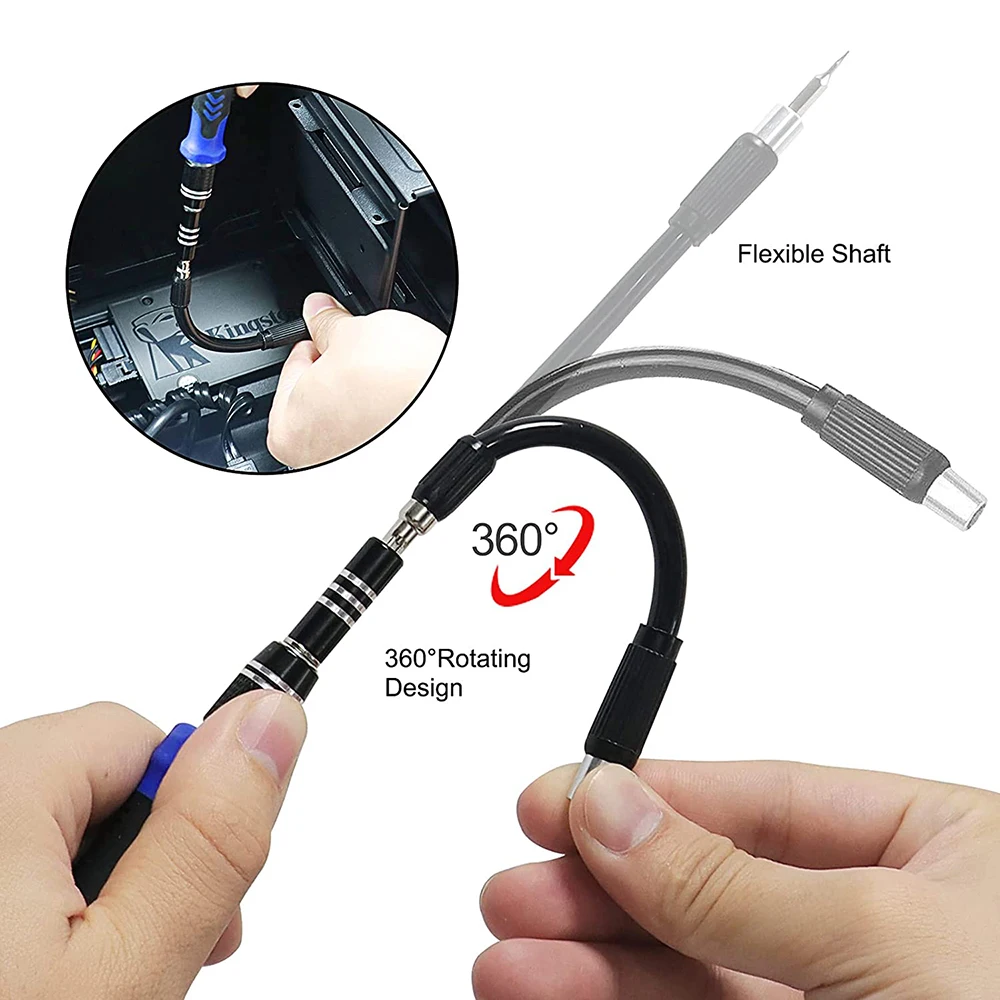 WOZOBUY 드라이버 세트 138 1 마그네틱 Torx 필립스 스크류 비트 키트 전기 드라이버 리무버 렌치 수리 전화 PC 도구