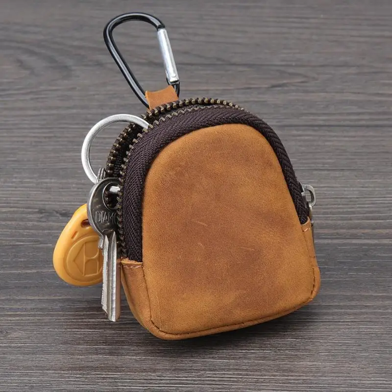 Piccola borsa con cerniera in pelle PU in stile retrò per monete, auricolari e portaoggetti - immagine 4