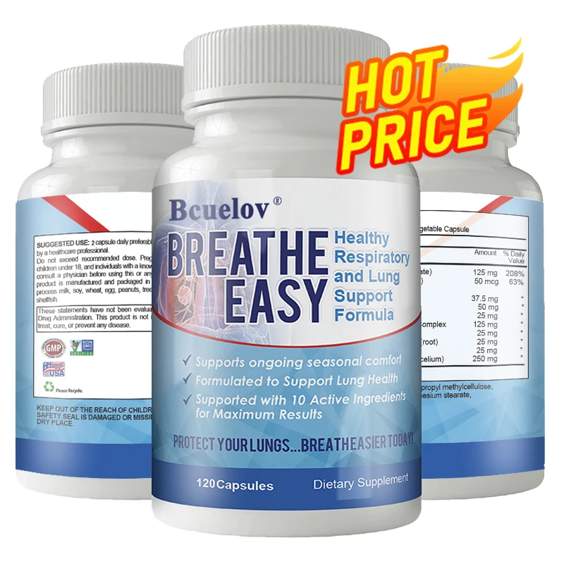 

Lung Health Supplement - Supports Cleaner, Easier Breathing - Vegan Capsules, Natural, Non-GMO