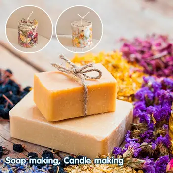 Dried Flowers, Natural Wedding Flower Herbs Kit for Soap Making, Candle 9/16 Bags Include Dried Lavender, Rose Petals, Jasmine 5
