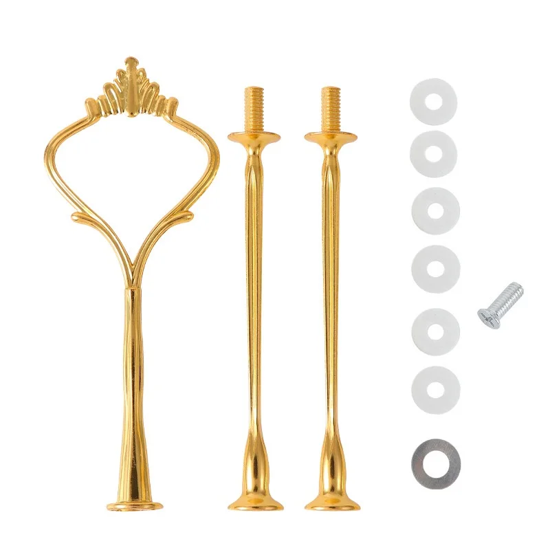 Cake Stand Multi-layer Crown Heart Lucky String Plate Home Wedding Decor Afternoon Tea Dessert Cupcake Stand Tray Rack Pole