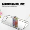 Commercial Dishes Tray Large Rectangle Tray Stainless Steel Home Living Room Commercial Dishes Tray For Coffee Water Cups Fruit 2