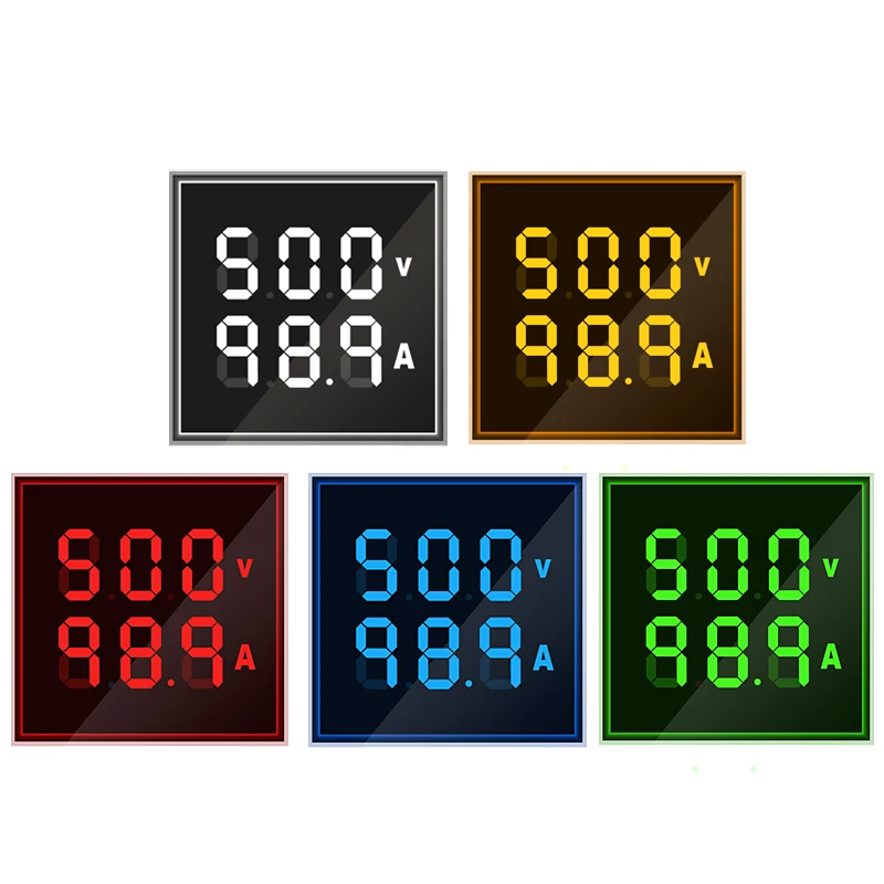 

22mm mini round panel digital display indicator voltmeter ammeter with signal light 2 in 1 voltmeter V+A meter