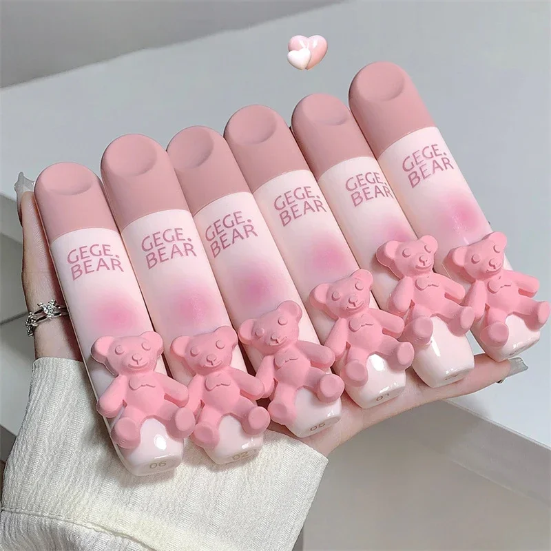 Bear lip gloss lip glaze liquid lipsticks waterproof non fading