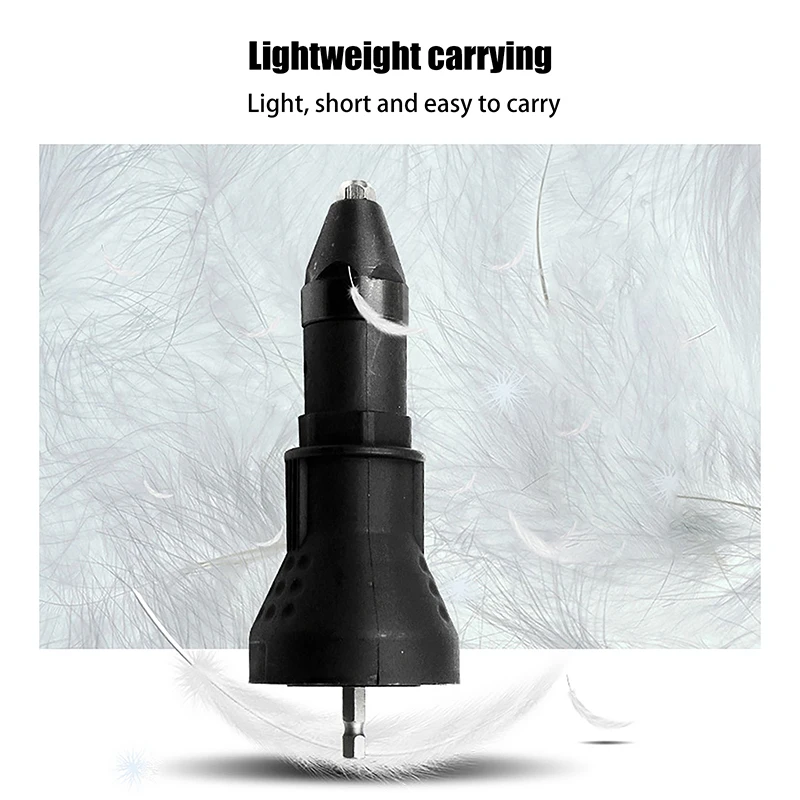 Cordless Electric Rivet Nut Gun Adapter, Comprehensive Nail Gun Tool, Multifunction Drill Attachment