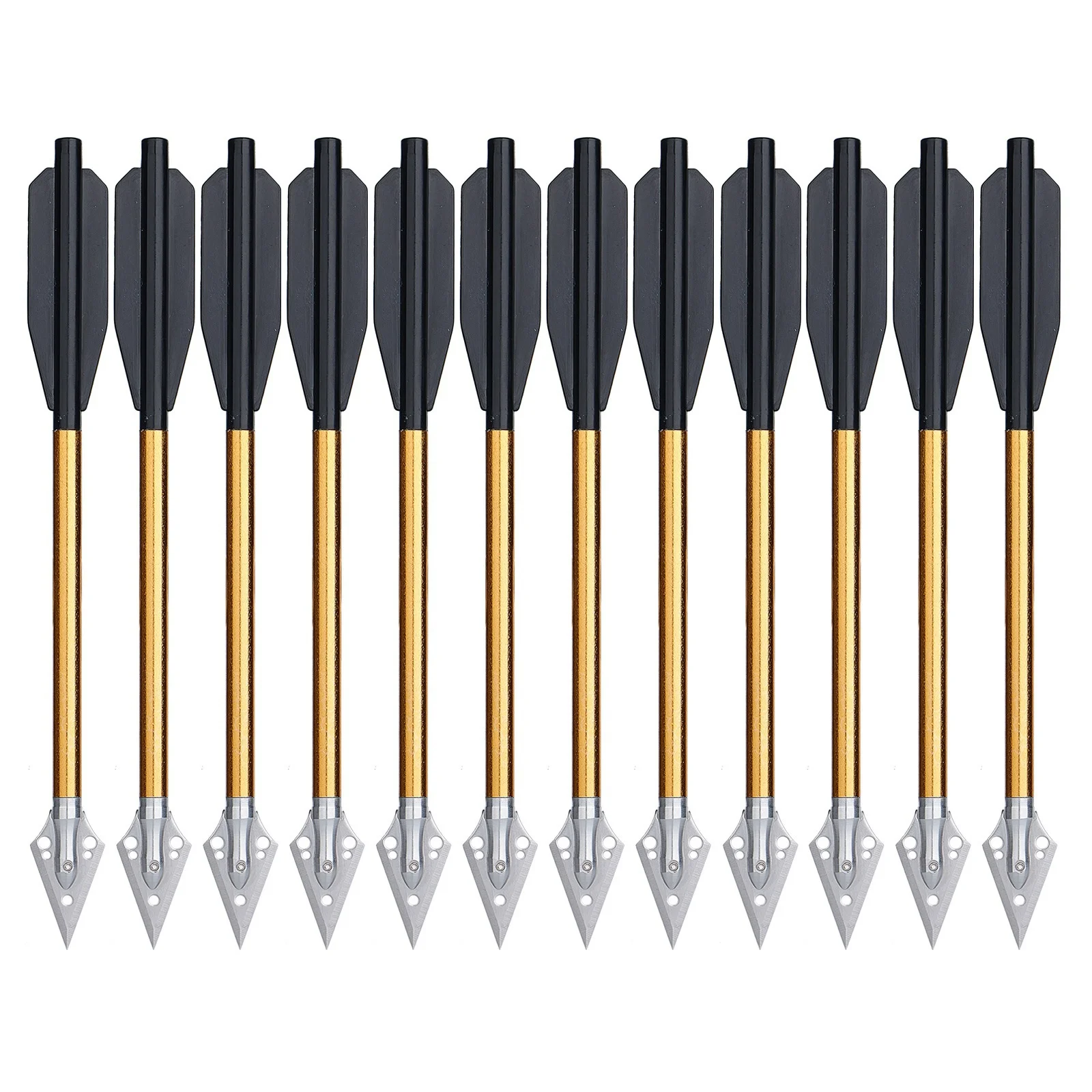 

12 pcs 6.25 inch crossbow arrow with aluminum blade blade arrow a box of exchangeable hunting arrow short arrows