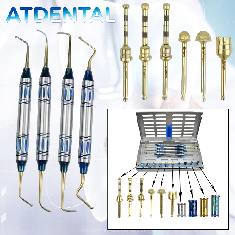 Professionelles Sinuslift-Set für Zahnimplantate: Chirurgisches Werkzeugset mit Periosteal-Elevatoren und Bohrer-Stoppern für den oralen Gebrauch