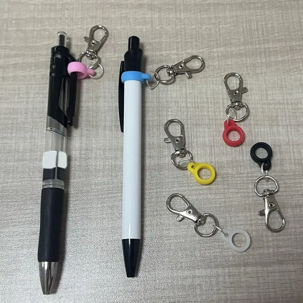 1/6/10PCS 실리콘 랍스터 클래스프 펜 홀더 랍스터 클래스프가 있는 펜 홀더 분실 방지 키링 펜 클립 멀티 컬러 간호사 배지 액세서리