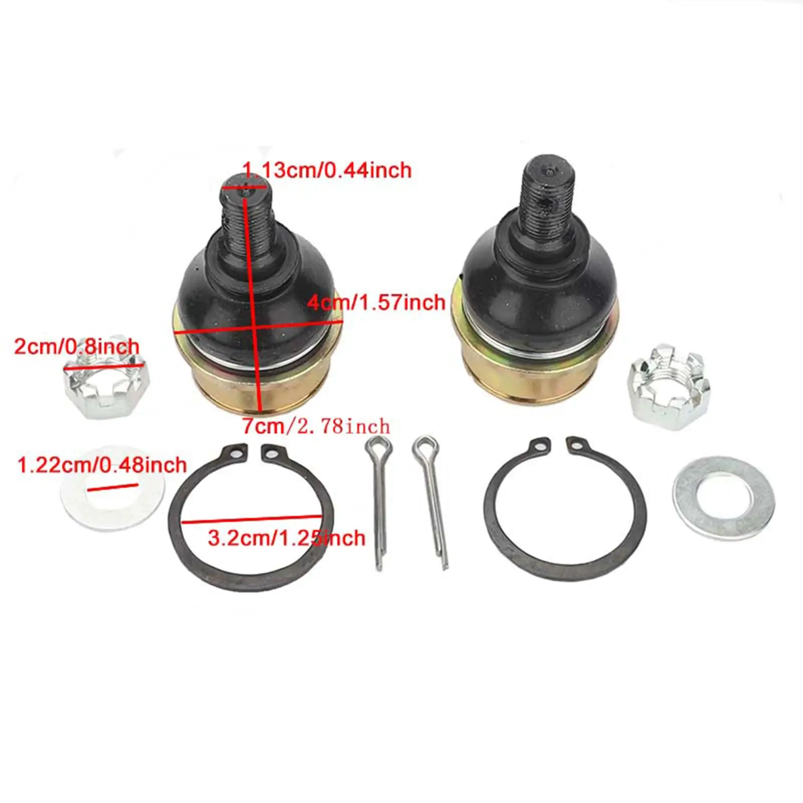 금속 상단 하단 볼 조인트, Honda Rancher 420 TRX420 2007-2020 Foreman Rubicon 500 2001-2019, 51355-hp5-601, 2 개