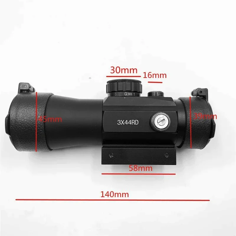 Red Dot Sight Scope 3X44 M3 Tactical Optics Riflescope Fit 11/20mm Rail 1X40 for Outdoor Shooting