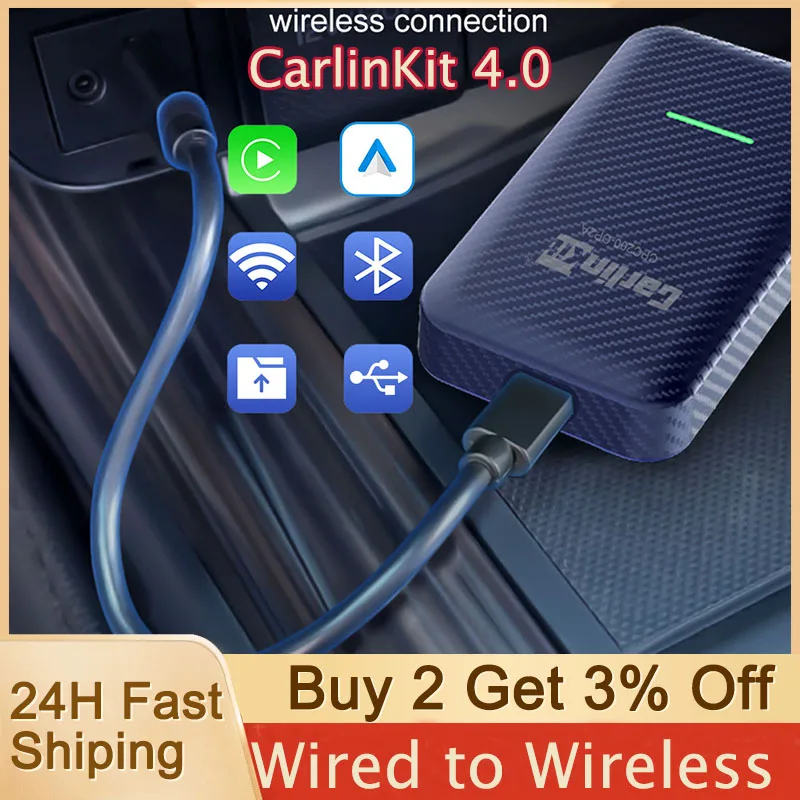 CarlinKit 4.0 Wireless CarPlay Box Android Auto Mini 3.0 Adapter Upgrade  Factory Car Play Dongle for Audi VW Poineer Porsche