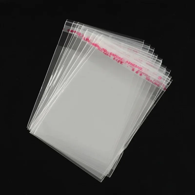 100Pcs Transparent Self-sealing Bag Jewelry Accessories Candy OPP Self-adhesive Packaging Resealable Gift Cookie Packaging