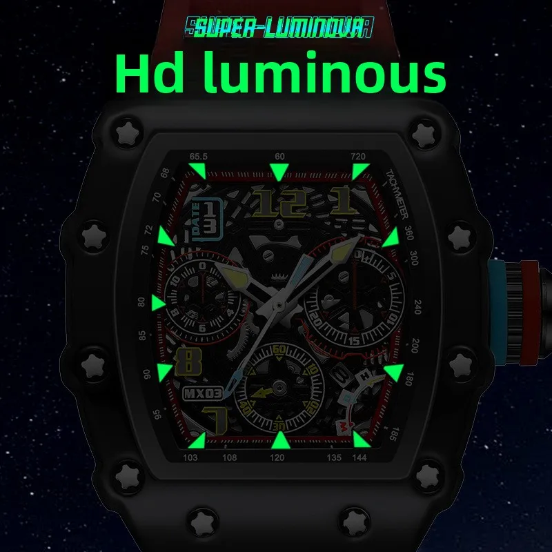 รูปสินค้า นาฬิกาผู้ชาย Luminous หรูหรา กันน้ำ ปฏิทิน