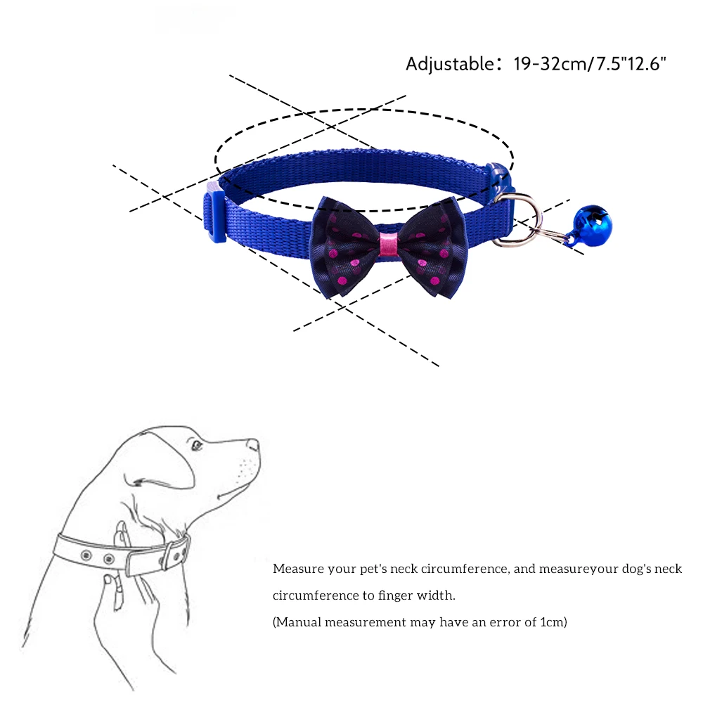 Title 9, Pet Collar With Bells Cartoon Footprint Colorfu...
