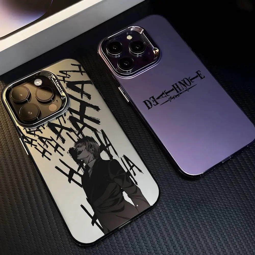 Aurora Multicolor Matte Metallic Phone Case with Light D-Death N-Note Design