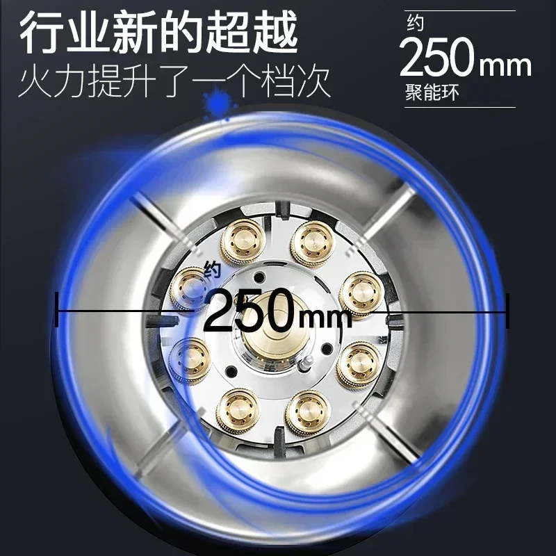 Gas stove single stove stainless steel fierce fire gas stove desktop kitchen embedded kitchen  home 3