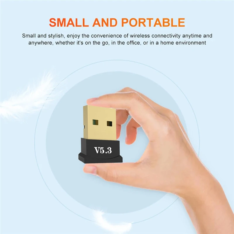 USB Bluetooth 5.3 Adapter Wireless 5.1 Dongle for PC Laptop Wireless Speaker Audio Receiver