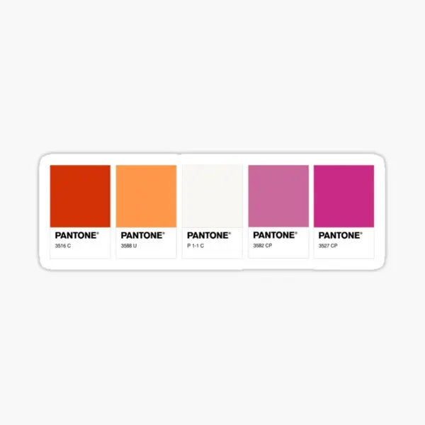 

Pantone Lesbian 5PCS Stickers for Cute Decorations Living Room Water Bottles Background Print Wall Room Stickers Window Bumper
