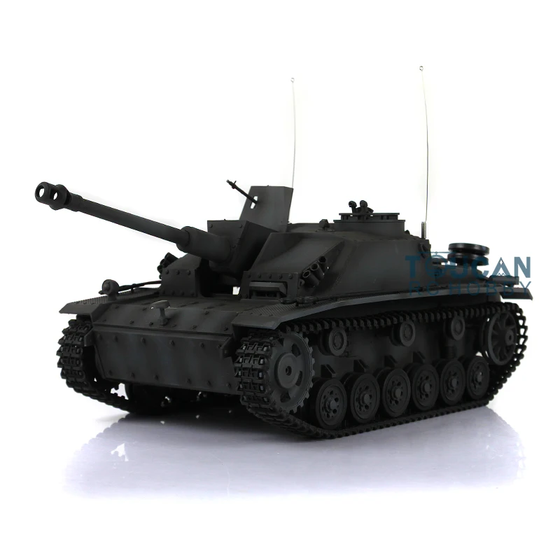Heng Long 7.0 Customized 1/16 3868 Gray Stug III RTR RC Tank Metal Tracks Wheels TH17435-SMT4 6