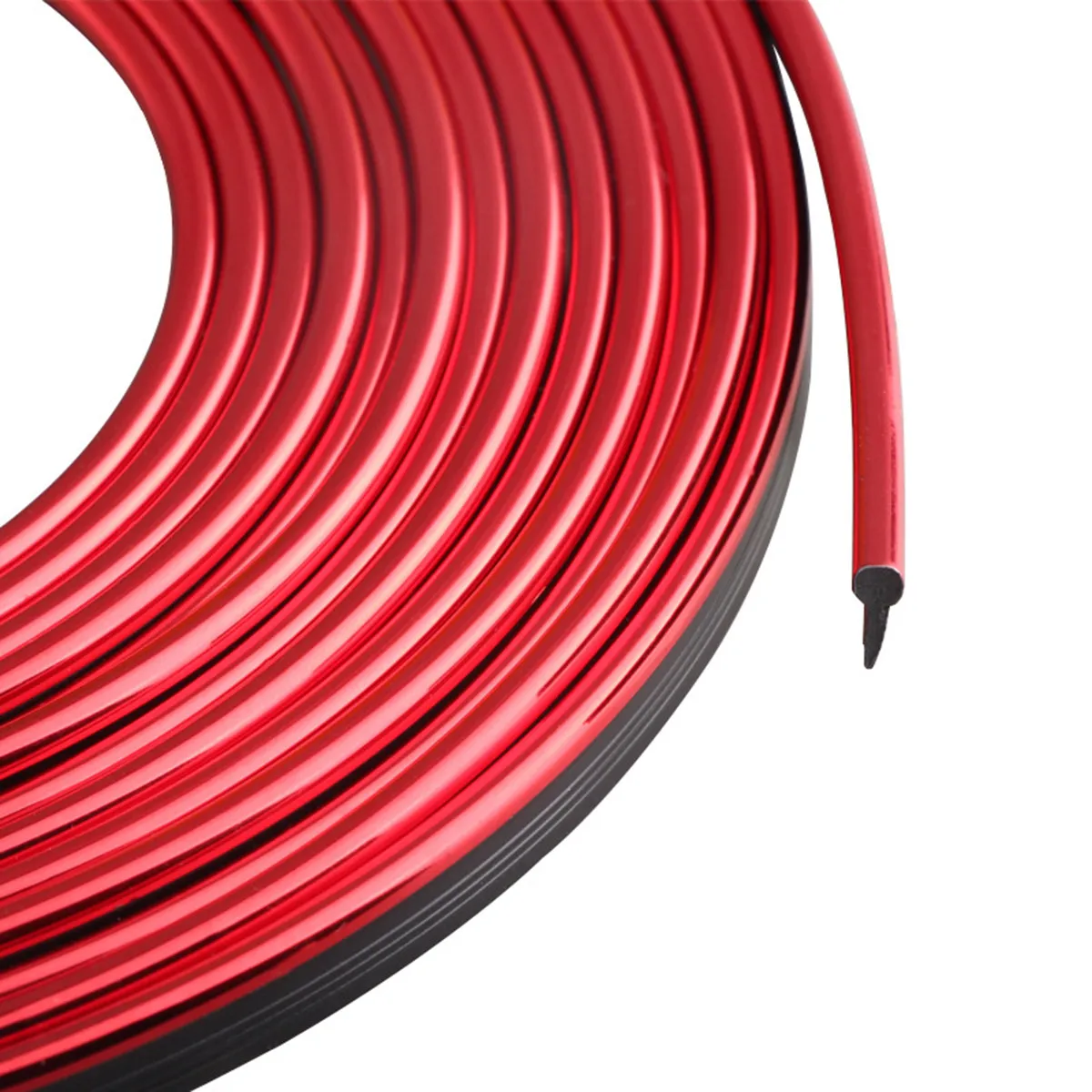 자동차 내부 트림 스트립 유연한 5M 전기도금 실버 장식 몰딩 씰 스트립 자동차 스타일링용 자동차 씰 트림